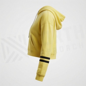 Sudadera con Capucha para Mujer al por Mayor, Estilo Y2K, Personalizada, de Alta Calidad, con Estampado Puff en Felpa Francesa y Bordado, Corte Recortado - Product Image 3