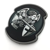 Sup Mr.King Badge Autocollant Circulaire en Caoutchouc 3D Rouge