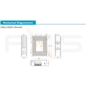 Conmutador Ethernet no gestionado industrial de 5 puertos de alta calidad E-Brix, carril DIN de 10/100M, IP40, DC12, 52V -20 a + 75 C con 1 año de potencia - Product Image 3