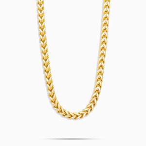 Yellow Gold <b>Rope</b> <b>Chain</b> Necklace 24K Plated Classic Style Unisex Everyday Wear - Product Image 1