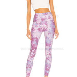Best Selling Premium Quality Women <b>Leggings</b> Elastic Waist Solid <b>Pattern</b> for Yoga Running-Lightweight Spandex/Nylon Active Wear - Product Image 2