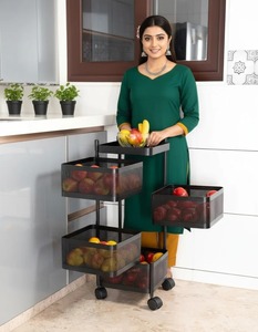 Panier de rangement en métal robuste, organisateur en fil d'acier, panier multifonctionnel pour la cuisine, la salle de bain, le bureau et le rangement domestique - Product Image 1