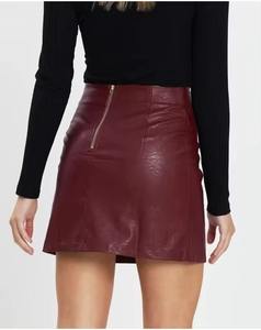 Jupe en cuir décontractée pour femme, collection 2026, taille naturelle, haute qualité, respirante, toutes saisons - Product Image 2