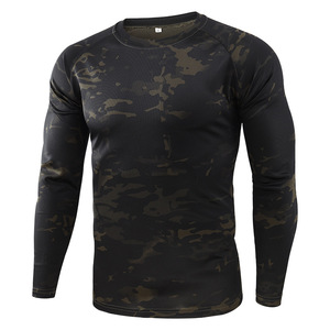 Chemise de chasse camouflage à manches longues pour hommes, respirante en polyester, pour l'automne, avec logo frontal - Product Image 3