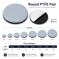 Patins de protection ronds autocollants en PTFE de 20 mm pour pieds de chaise, table et armoire