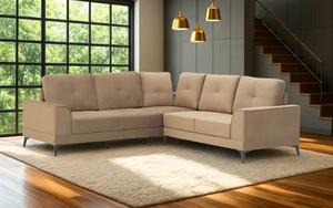 Juego de Sofás con Forma Especial, Tapizado en Tela, Acolchado y Cómodo, Muebles de Sala de Estar con Patas de Madera, Moderno, el Mejor - Product Image 2