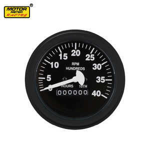 Nouveau tachymètre et compteur horaire HMMWV HUMVEE 85 mm 4000 tr/min, jauge noire pour moteur de course - Product Image 2