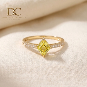Anillo de Compromiso de Lujo con Rubí Corte Cometa de Oro Sólido de 9K Brillante, Certificado por IGI - Product Image 3