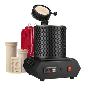 Forno per Fusione Gioielli 1350W 2102F PID Digitale con Crogioli in Ceramica da 1kg e 3kg e Guanto Isolante - Product Image 1