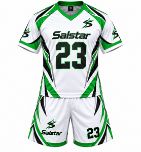 Conjunto de Uniforme de Lacrosse Blanco y Verde Sublimado, Jersey y Pantalones Cortos para Hombre, Ropa Deportiva de Equipo, Logotipo Personalizado, Uniforme Atlético Transpirable - Product Image 1