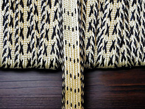 Cinta Trenzada Dorada de 20mm, Hilo Metálico Negro, Adorno de Bordado de Seda, Encaje Sfifa de Pakistán, Estilo Étnico Vintage, Sunjotra Industries - Product Image 6