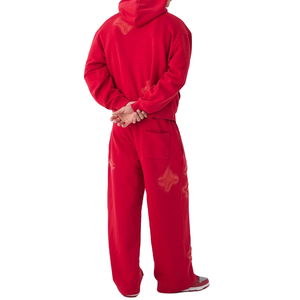 Conjunto de Sudadera con Capucha y Pantalones Deportivos Ajustados para Hombre, de Alta Calidad, Personalizados, Estampados, Estilo Urbano, 100% Algodón para Invierno - Product Image 3