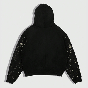 Sweat à capuche graphique Y2K personnalisé, patchwork de strass, streetwear oversize, pull en molleton de coton unisexe, haute qualité, été, personnalisé - Product Image 2