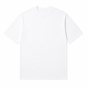 Regular Fit Blank Custom Knitted Formal O-Neck Short Sleeve <b>T</b> <b>Shirt</b> Screen Print DTG Logo Unisex Plain Casual High Quality - Product Image 4