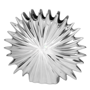 Luxury Look Silver Finished Geometric Shape Flower Vase Minimalist Design Home Office Tabletop Gifting Wedding Occasions - Product Image 1