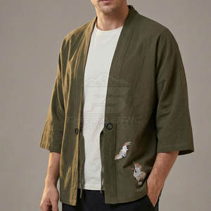 Chaqueta Kimono Japonesa de Invierno para Hombre, Suave y Cómoda, Tejido Transpirable Lavado, Material Duradero, Servicio OEM Frontal - Product Image 3