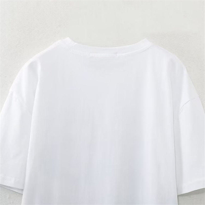 Proveedor Mayorista con Gran Inventario de Camisetas de Algodón Transpirables de Punto Liso para Mujer, Estilo Urbano, para Marca Privada - Product Image 4