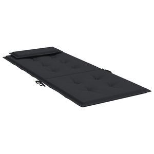Set of 4 Black <b>Highback</b> Outdoor <b>Chair</b> Cushions - Product Image 5