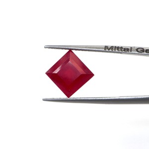 Rubis naturels de Bangkok, carrés calibrés de 6 mm, pierres précieuses de rubis naturelles facettées, prêtes à l'emploi pour la fabrication de bijoux - Product Image 2