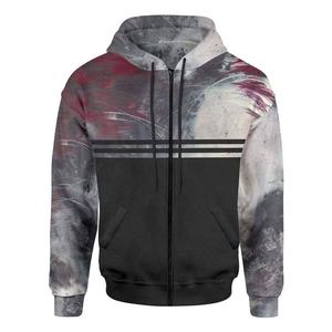 เสื้อฮู้ดดี้ซับลิเมชั่นคุณภาพสูง โลโก้สั่งทำได้ ดีไซน์หรูหรา ขั้นต่ำในการสั่งซื้อน้อย เสื้อฮู้ดดี้ซิปสำหรับผู้ชาย สกรีนโลโก้ตามสั่ง เสื้อผ้าผู้ชาย - Product Image 4