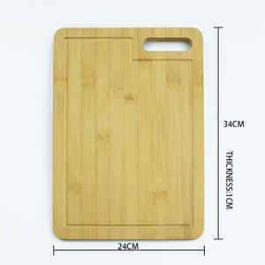Planche à découper rectangulaire en bambou 24x34cm 1cm d'épaisseur avec poignée Planche à découper de cuisine - Product Image 3