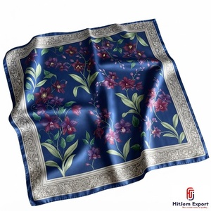 Élégant foulard carré pour femme en tissu doux et léger, accessoires de mode stylés, faible MOQ, approvisionnement en gros, fabricant OEM ODM - Product Image 2
