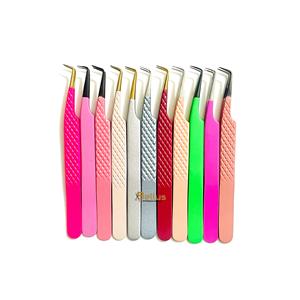 Pinzas para Pestañas Bellus International, Herramientas de Precisión de Acero Inoxidable para Extensión de Pestañas, Aislamiento de Volumen, Punta de Fibra - Product Image 1