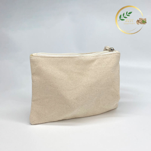 Bolsa de Maquillaje Reutilizable de Yute Natural con Cierre de Cremallera, Bolsa de Cosméticos Ecológica - Product Image 2