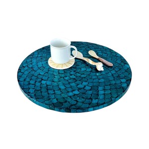 Capiz Shell Inlay Spinning Tray - Product Image 4