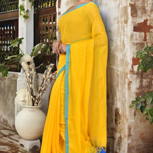 Vestido tejido de secado rápido ecológico de algodón Mal bengalí de verano para niñas boda ligera/ocasión especial - Product Image 1