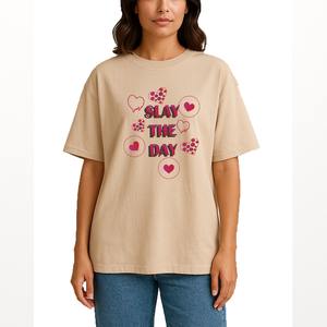 Camiseta estampada de algodón 100% para mujer Camiseta cómoda de manga corta para mujer hecha en Bangladesh Camiseta de verano para mujer - Product Image 6