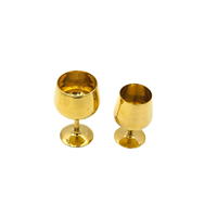 Verre à brandy de luxe en laiton massif de 4 pouces, style gobelet royal, poli à la main, durable, ustensile de cuisine, cadeau
