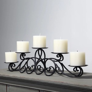 Elegante Candelabro de Metal Negro de 5 Brazos, Centro de Mesa Decorativo Moderno para el Hogar, Bodas, Fiestas, Hoteles, al Precio Más Bajo - Product Image 2
