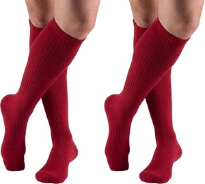 Chaussettes de compression montantes pour femmes, classe 2, vert uni, en nylon tricoté, pour usage quotidien, prix de gros - Product Image 2