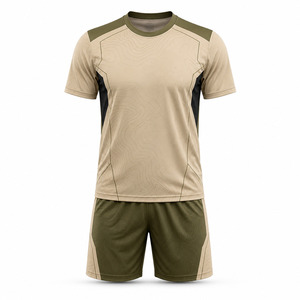 Set Personalizzato di Maglie da Calcio Kaki con Motivo Topografico, Asciugatura Rapida, Abbigliamento da Futsal, <span class=keywords><strong>Kit</strong></span> Uniforme da Calcio Maschile - Product Image 2