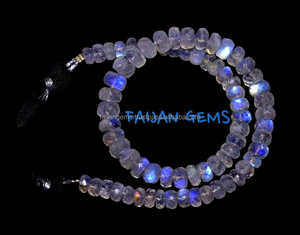 FAIJAN GEMS ลูกปัดมูนสโตนทรงรอนเดลล์ธรรมชาติ คาโบชอง ขนาดปรับแต่งได้ อัญมณีเม็ดเดี่ยวจากรัฐราชสถาน รับรองโดยบุคคลที่สาม เครื่องประดับ - Product Image 3