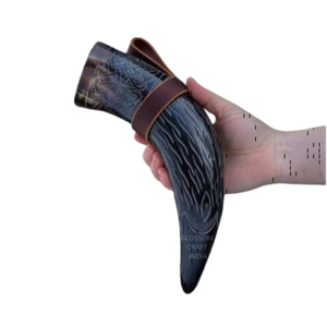 Cuerno para Beber Nórdico Tradicional Hecho a Mano, Cuerno de Vaca con Superficie Lisa para Banquetes, Festivales, Cosplay, Bodas y Fiestas - Product Image 2