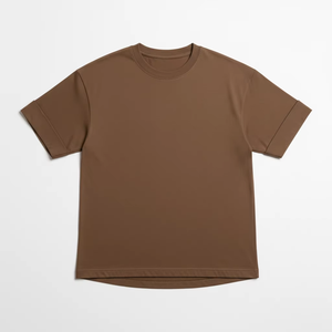 Camiseta de Hombre Personalizada OEM, 180g, Algodón Peinado, Manga Corta, Hombro Recto, Oversize, Lisa, con Serigrafía - Product Image 5