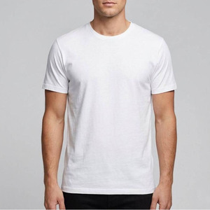 Men's Plain <b>White</b> Cotton <b>T</b>-<b>Shirt</b> Short Sleeve O-<b>Neck</b> Regular Fit Casual Jersey Knit Solid Color Blank Design - Product Image 4