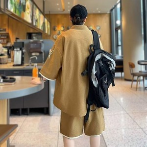 Conjunto Deportivo de Verano para Hombre, Talla Grande, Diseño Floral, Mezcla Sintética, Corte Holgado, Camiseta de Manga Corta y Pantalones Cortos, Fabricación OEM Personalizada - Product Image 3