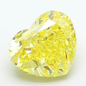 ROYAL SAGA Diamante Cultivado en Laboratorio de 4.56CT, Corte Corazón, Color Amarillo Intenso, Certificado IGI, para Anillo de Compromiso para Mujer - Product Image 3