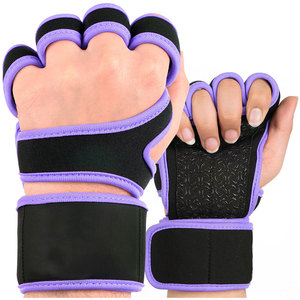 Ultra Lightweight Unisex Weightlifting Gym Gloves Built In Velcro Wrist Wrap Palm Protection <b>Foam</b> <b>Padded</b> Extra Grip Gym Gloves - Product Image 3
