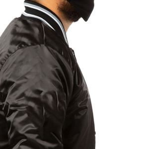 Wholesale OEM <b>Men</b> Satin <b>Jacket</b> Fashionable Shiny <b>Jacket</b> With Customized Logo Waist Available in Multiple Colors and Sizes - Product Image 4