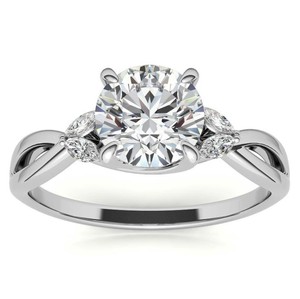 Bague en Moissanite en Argent Sterling 925 Plaqué Or Blanc, Solitaire, pour Fiançailles, Mariage, Promesse, Anniversaire, Luxe, Soirée - Product Image 4