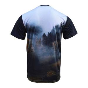 Hot Sale Men's Multi Design Sublimation Print Short Sleeve O-Neck Casual Regular Fit Knitted Polyester Quick Dry T-Shirt - Product Image 5
