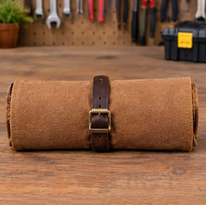 Bolsa enrollable de cuero premium para herramientas, organizador de herramientas manuales para mecánicos y técnicos, personalización de marca OEM a precio razonable. - Product Image 2
