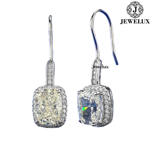 High Quality Jewelux Natural VVS Diamond <b>Stud</b> Earrings 925 Sterling <b>Silver</b> Rhodium Plated IGI Certified Trendy Wedding Earrings - Product Image 2
