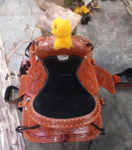 Cómodo Fancy Stitch Horse Western Pleasure Trail Riding Saddle Hecho a mano Estilo americano Cowboy Racing Saddle DE LA India - Product Image 6
