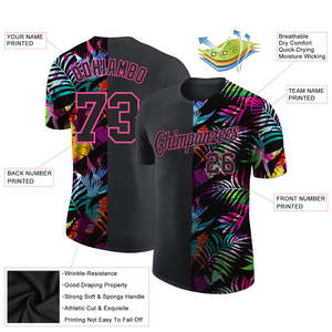 Camiseta de béisbol con estampado de sublimación personalizado, nombre del equipo personalizado, número, transpirable, de secado rápido, camiseta deportiva de manga corta, OEM, camisetas para hombre - Product Image 2
