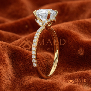Bague en or avec diamant Moissanite taille coussin pour femme, bague de fiançailles et de mariage, bijoux de luxe cultivés en laboratoire, USA - Product Image 2